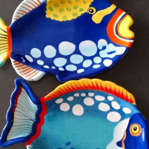 Vintage Dolce Vita  Big Fish Collection Salad set of 4 plates